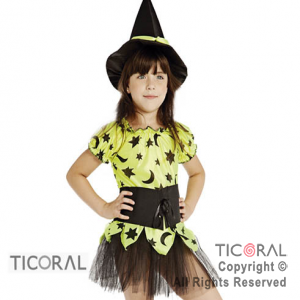 DISF BRUJITA FLUO NIA AMARILLA CAND TALLE 1 x 1